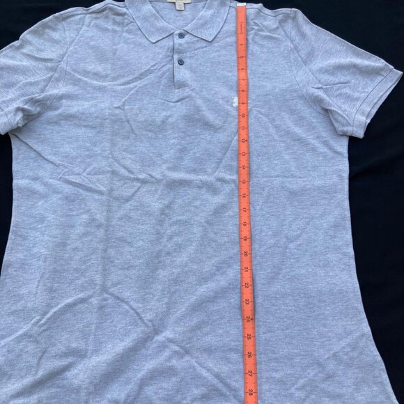 Burberry Brit Men Short Sleeve Polo Light Grey Cotton Pique Polo Shirt XL - Picture 11 of 13